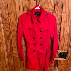 Red trench coat